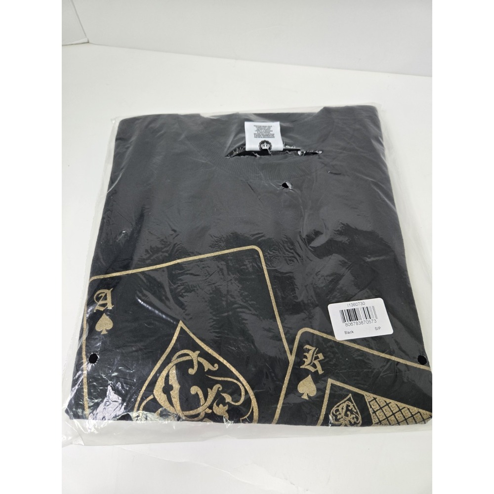 Crooks & Castles‎ black tshirt tee size Small playing cards